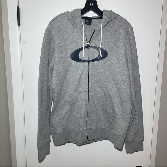 Oakley Gray Zip-Up Men's Sweater - Picture 2 of 10